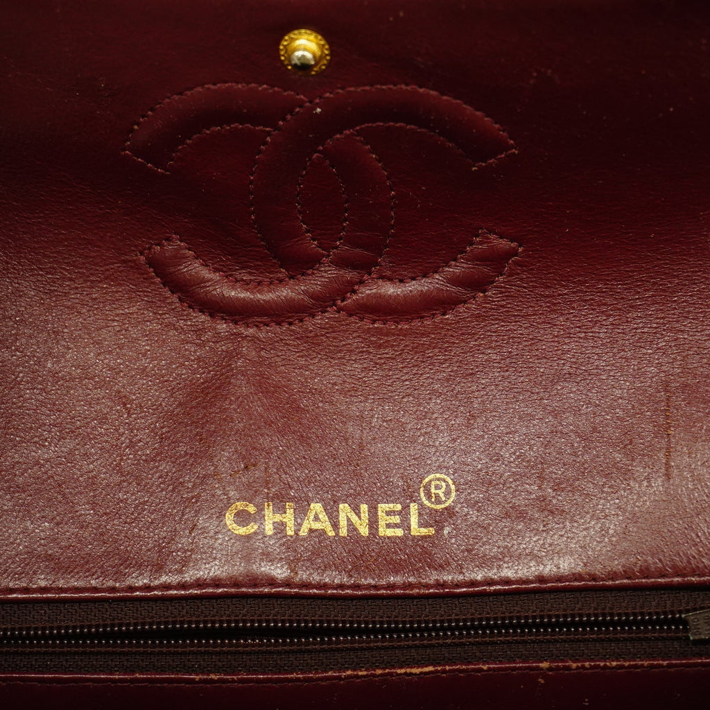Chanel Matelasse W Flap W Chain Women's Leather Shoulder Bag Black