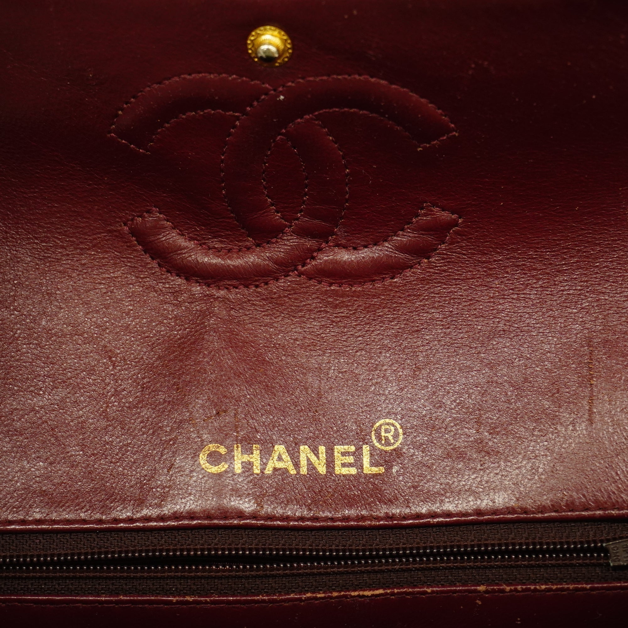 Chanel Matelasse W Flap W Chain Women's Leather Shoulder Bag Black