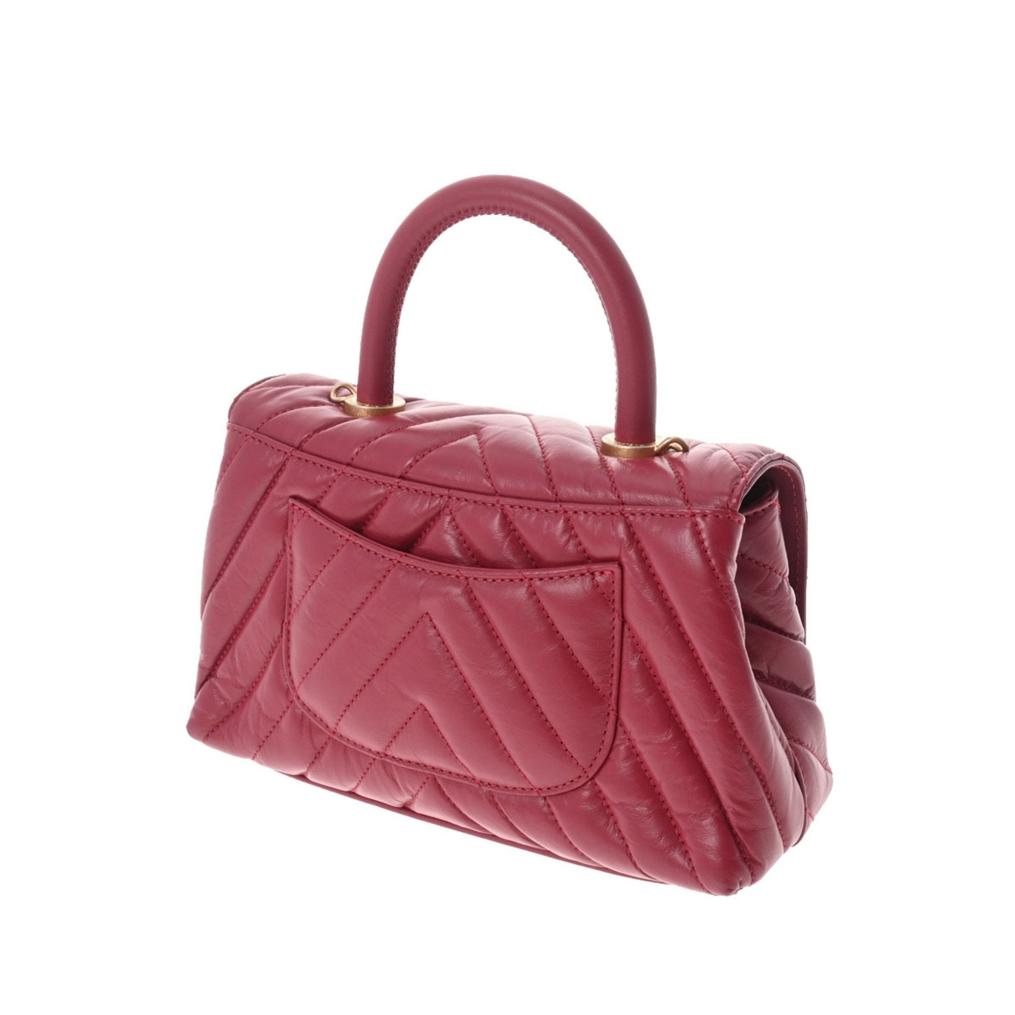 CHANEL V Stitch XS Bordeaux A92990 Ladies Calf Bag