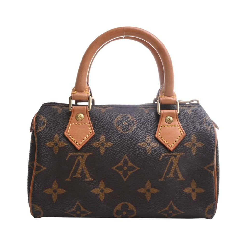 LOUIS VUITTON Monogram Mini Speedy Handbag M41534 Brown Women's