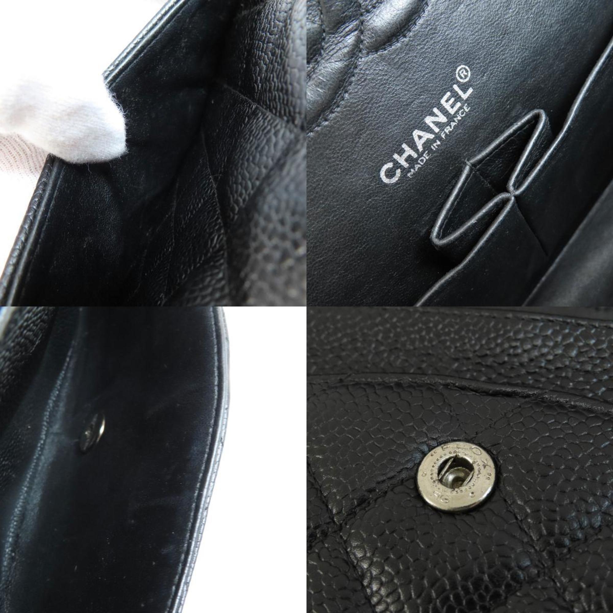 CHANEL Chain Shoulder Matelasse Bag Caviar Skin Women's