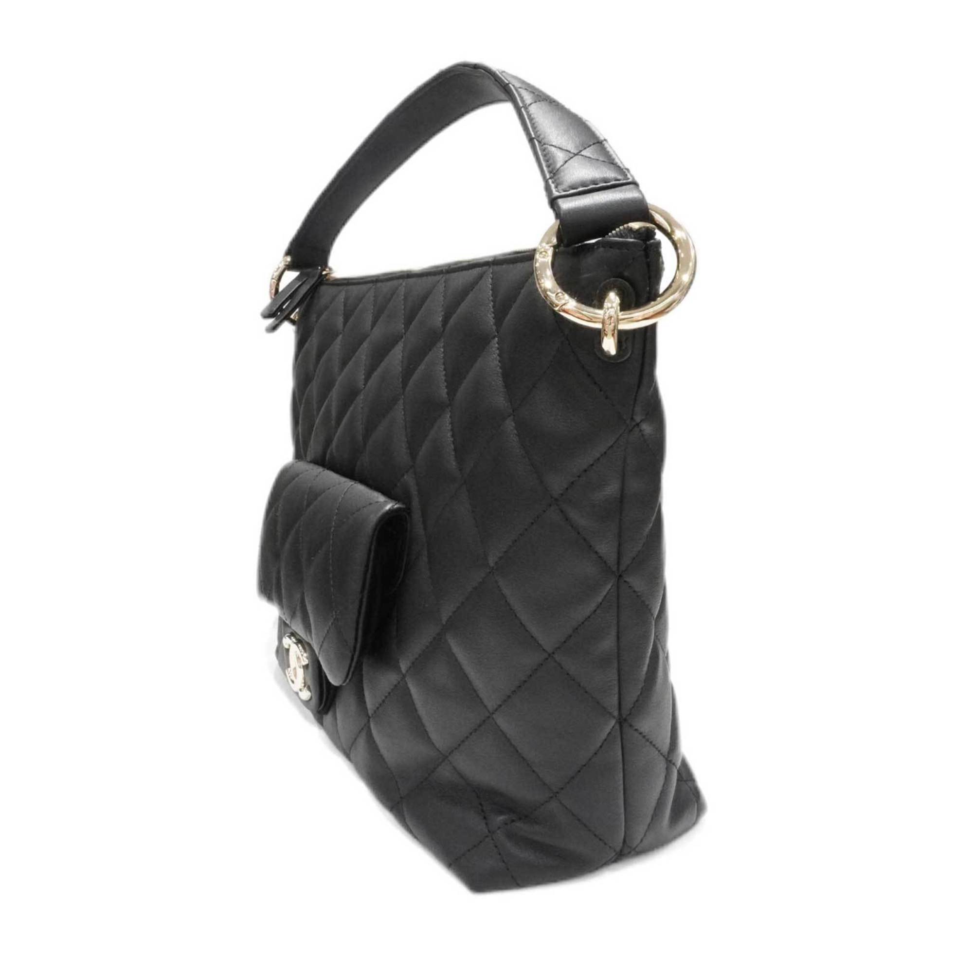 CHANEL Maxi Hobo Bag AS4347B Shoulder Black [SG Hardware] Calfskin Women's Men's