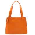 CHANEL tote bag shoulder caviar skin leather orange