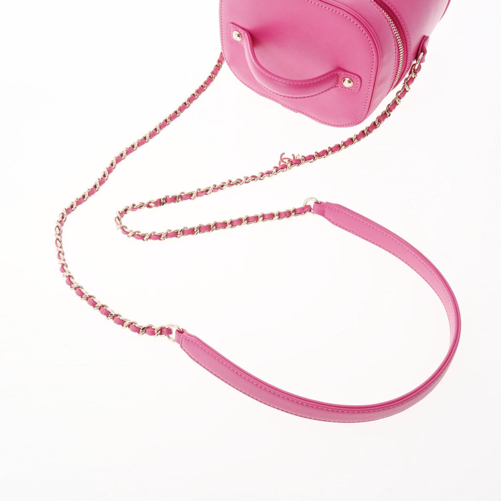CHANEL Vanity Chain Shoulder Pink AS0323 Ladies Lambskin Bag