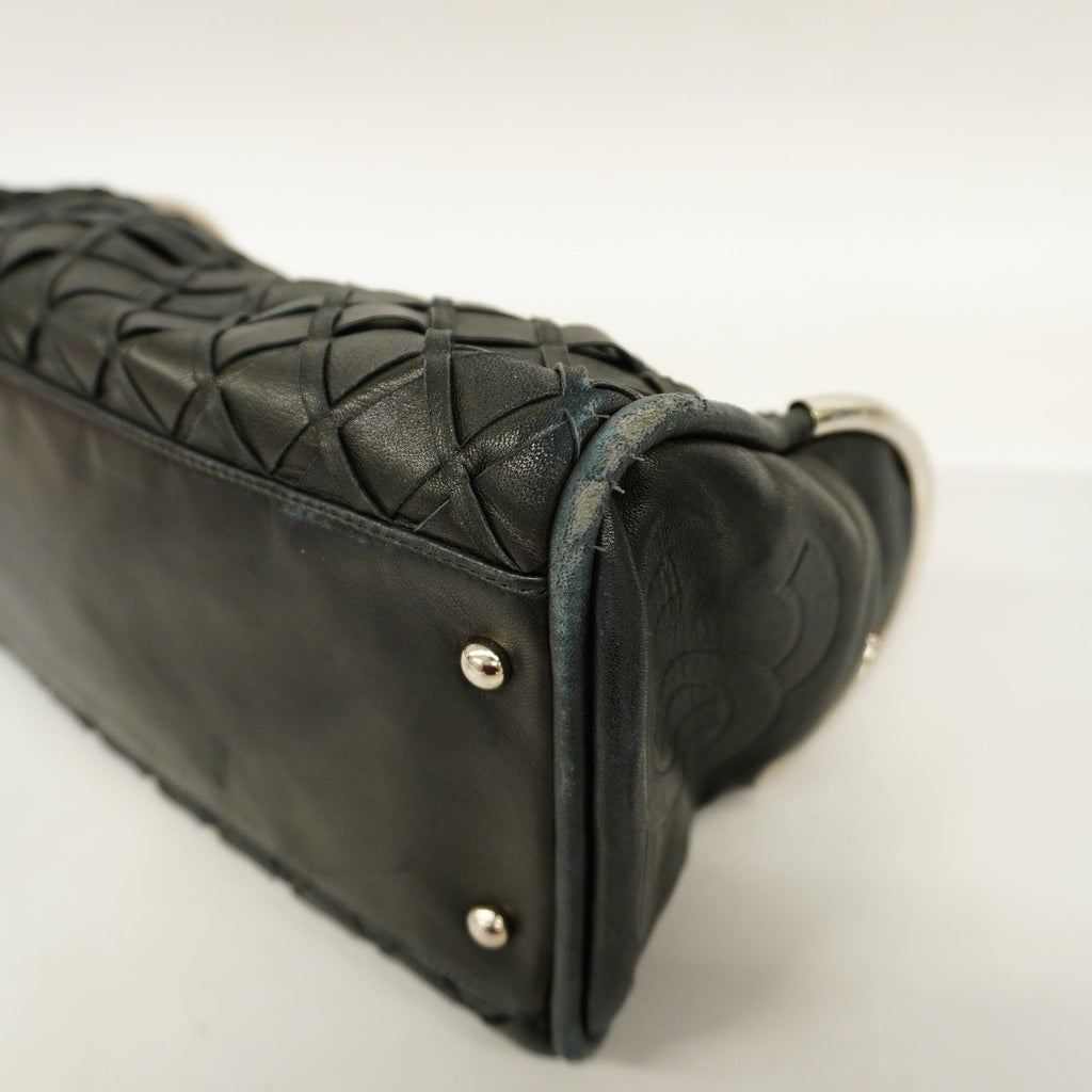 CHANELAuth  Bubble Quilt Chain Shoulder Women's Leather Shoulder Bag