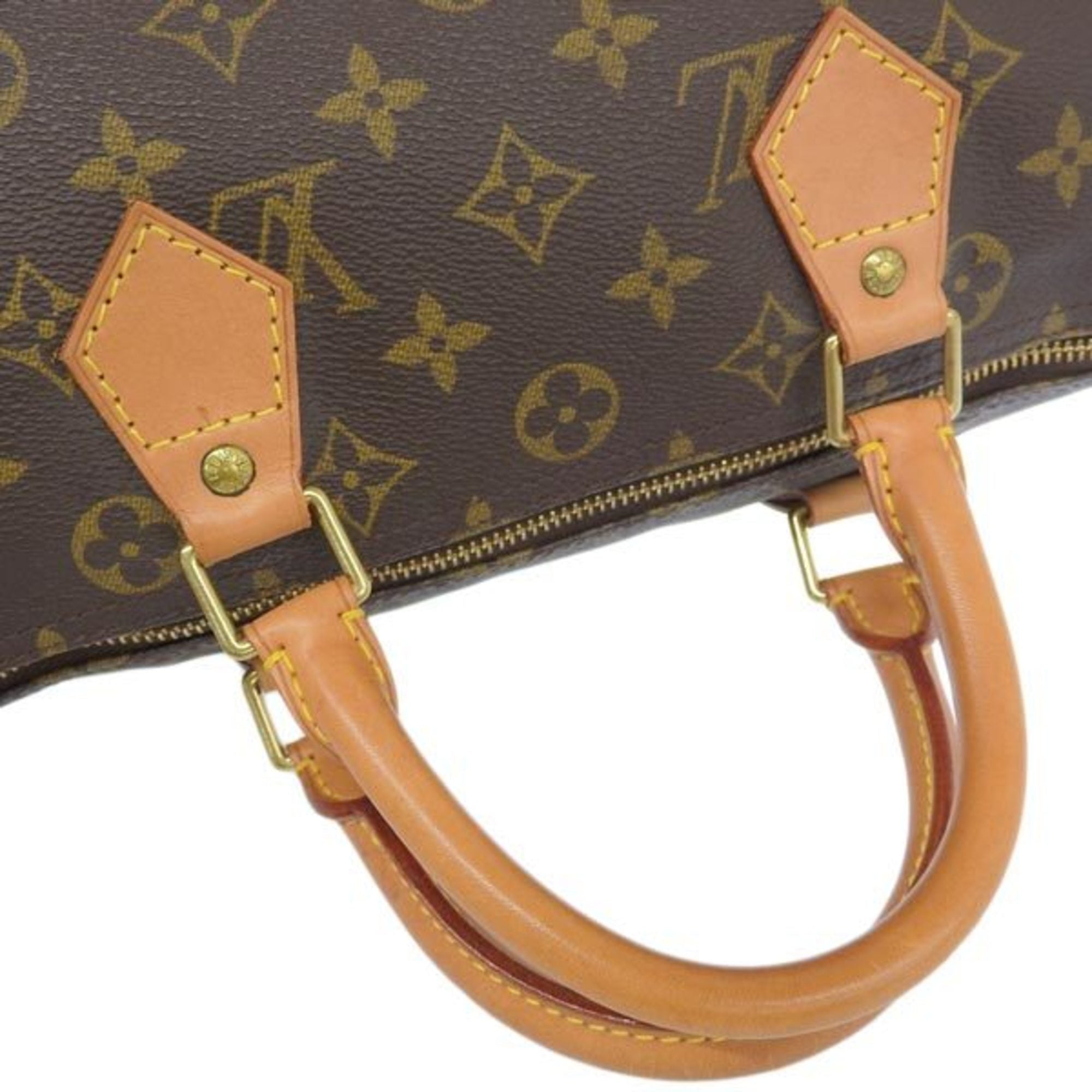 LOUIS VUITTON Monogram Speedy 30 Handbag Mini Boston Bag M41526 Brown Women's