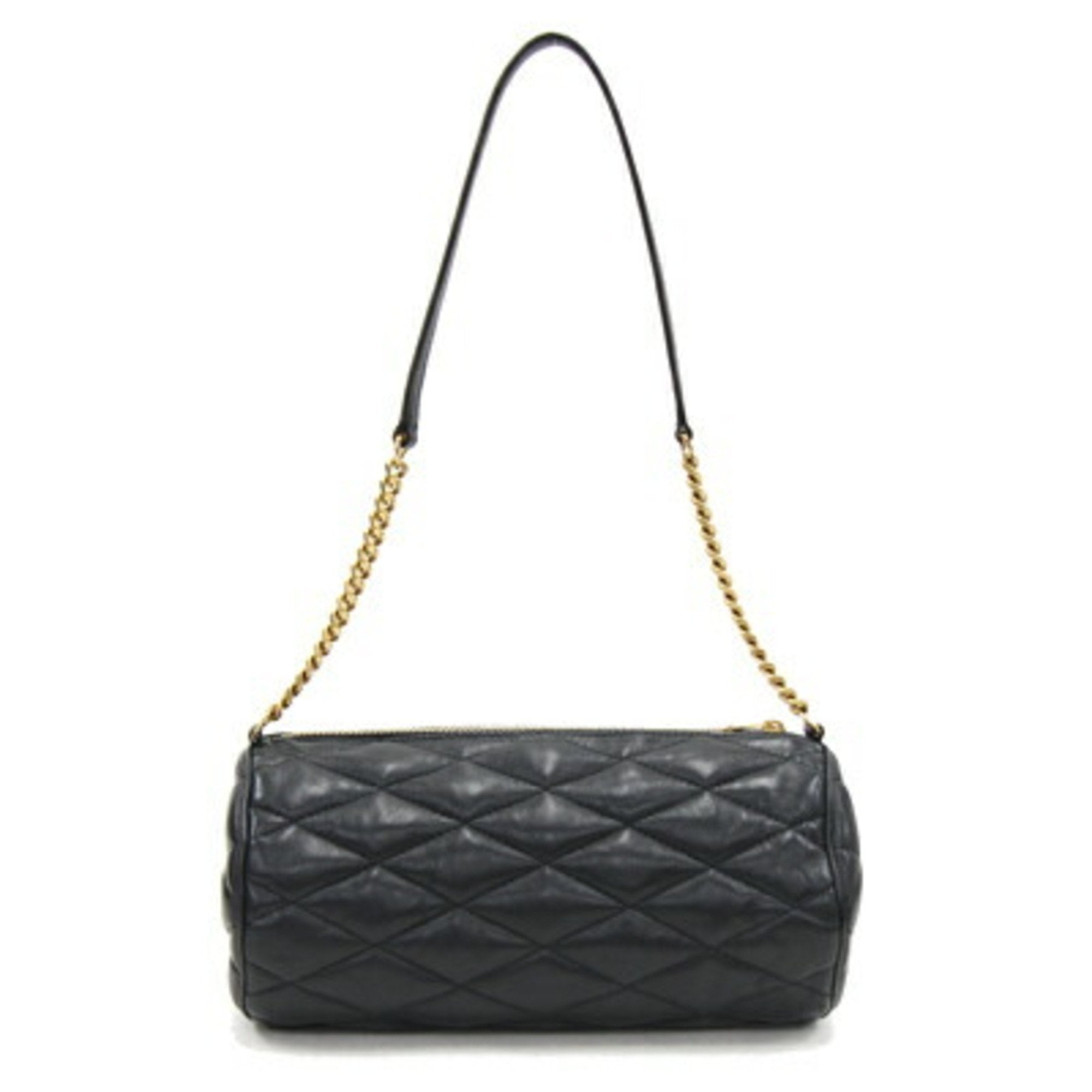 SAINT LAURENT Handbag Small Tube Bag 712706 Black Leather Chain Women's  PARIS
