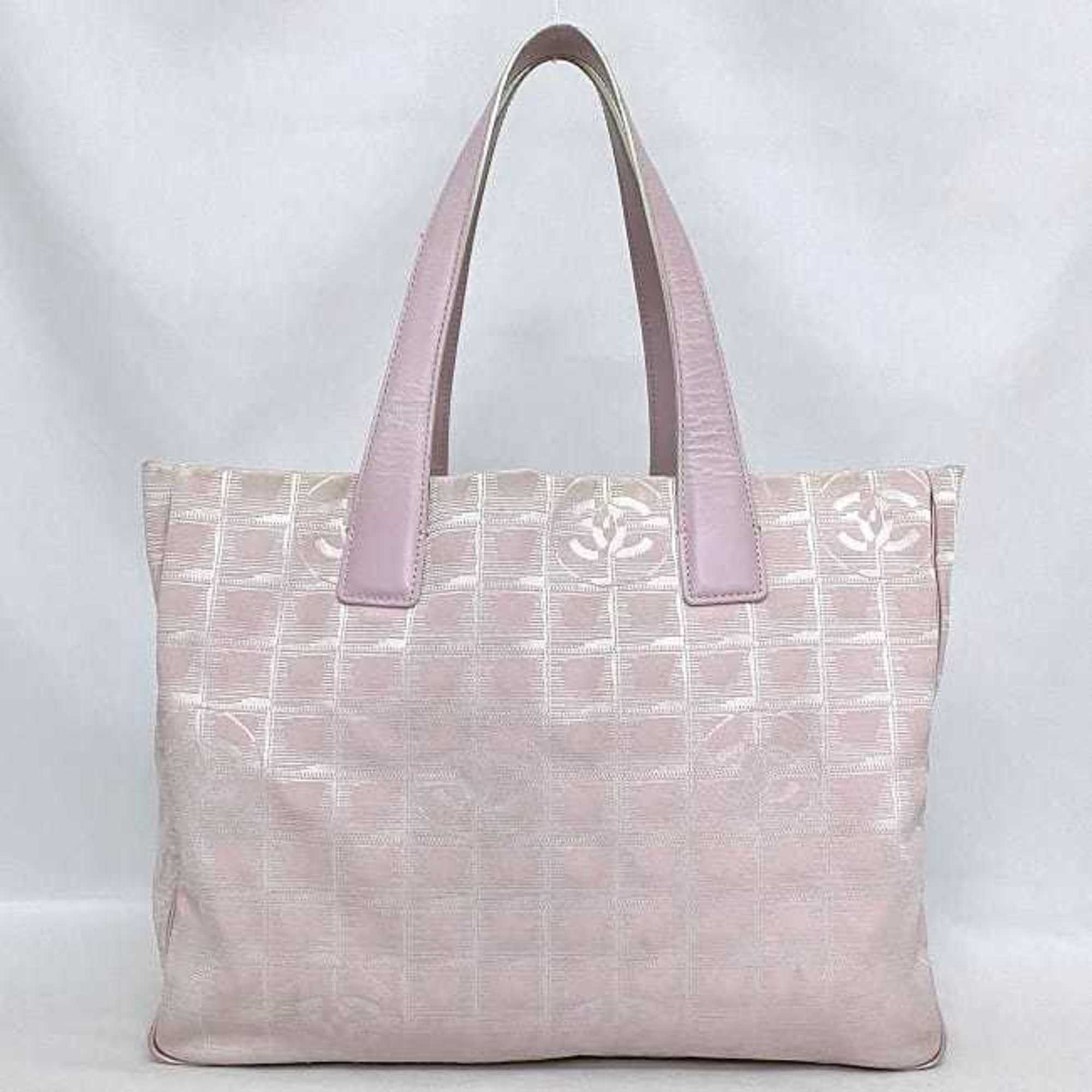 CHANEL MM Pink New Line A15991 Nylon Leather 8216800  Coco Mark Tra Ladies