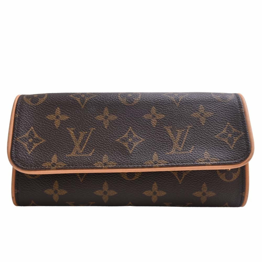 LOUIS VUITTON Monogram Pochette Twin PM Shoulder Bag M51854 Brown Women's