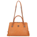 CHANEL chain shoulder bag caviar skin brown ladies