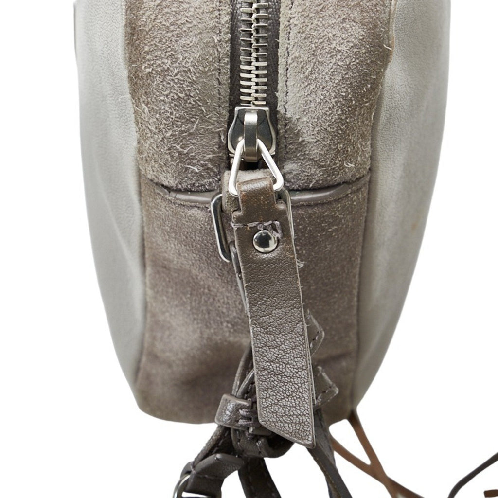 SAINT LAURENT Lou tassel shoulder bag camera 470299 gray leather ladies