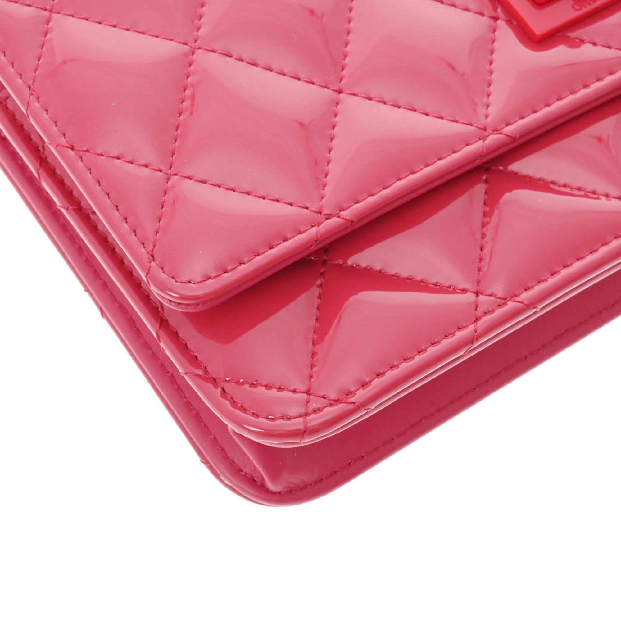 CHANEL matelasse chain 2.55 pink ladies enamel