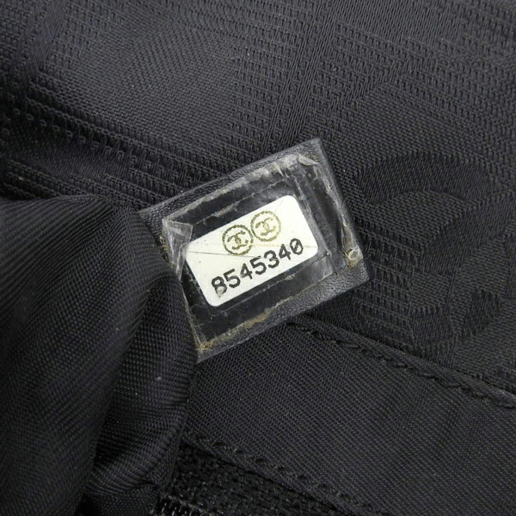 CHANEL Nylon New Line PM Tote Bag Black Ladies