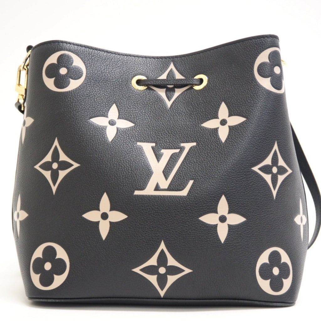 LOUIS VUITTON M45497 Neonoe MM Monogram Empreinte Shoulder Bag Black Ladies