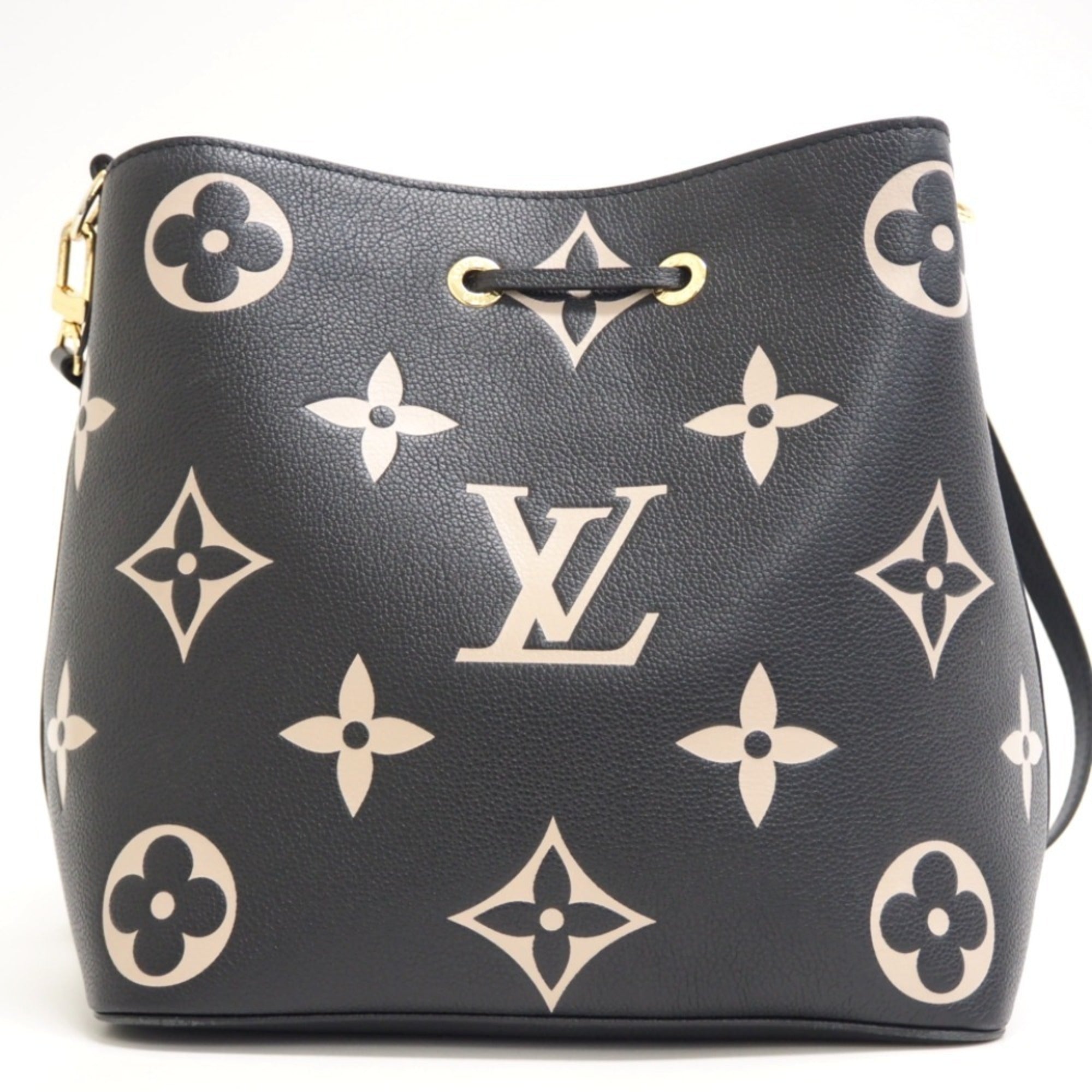 LOUIS VUITTON M45497 Neonoe MM Monogram Empreinte Shoulder Bag Black Ladies