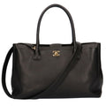 CHANEL executive shoulder bag leather black ladies