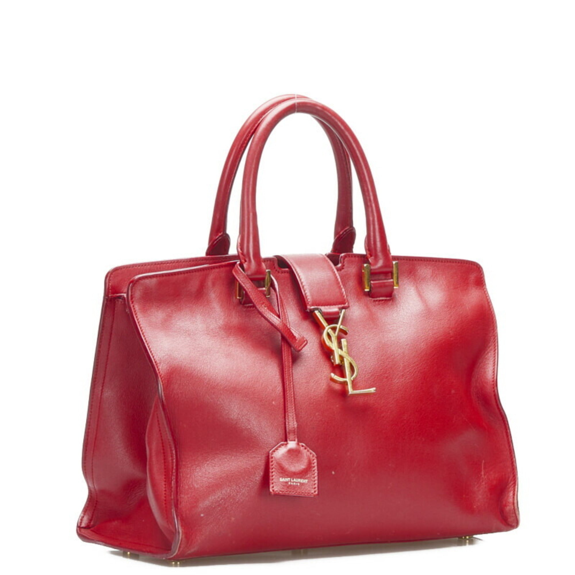 SAINT LAURENT baby cabas handbag shoulder bag 394461 pink leather ladies