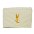 SAINT LAURENT Trifold Wallet Monogram Origami Tiny YSL Blanc Vintage 668274 BOWA1 9207 Men's Women's Billfold