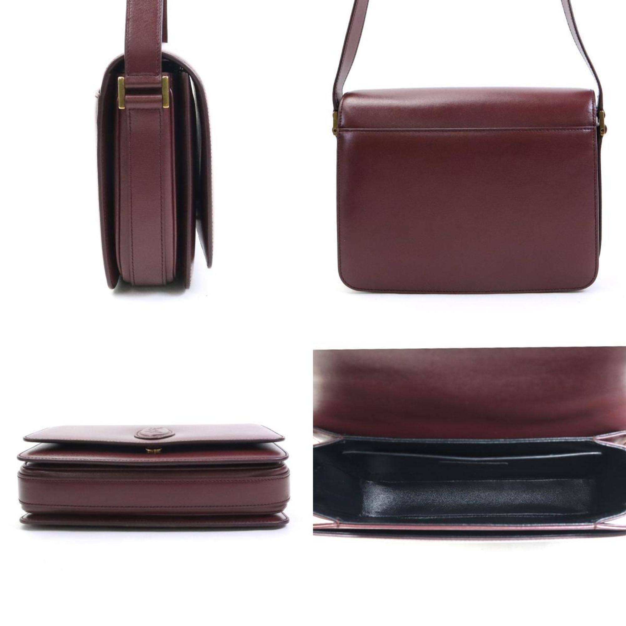 SAINT LAURENT Crossbody Shoulder Bag Leather Bordeaux Women's 568568 99533g