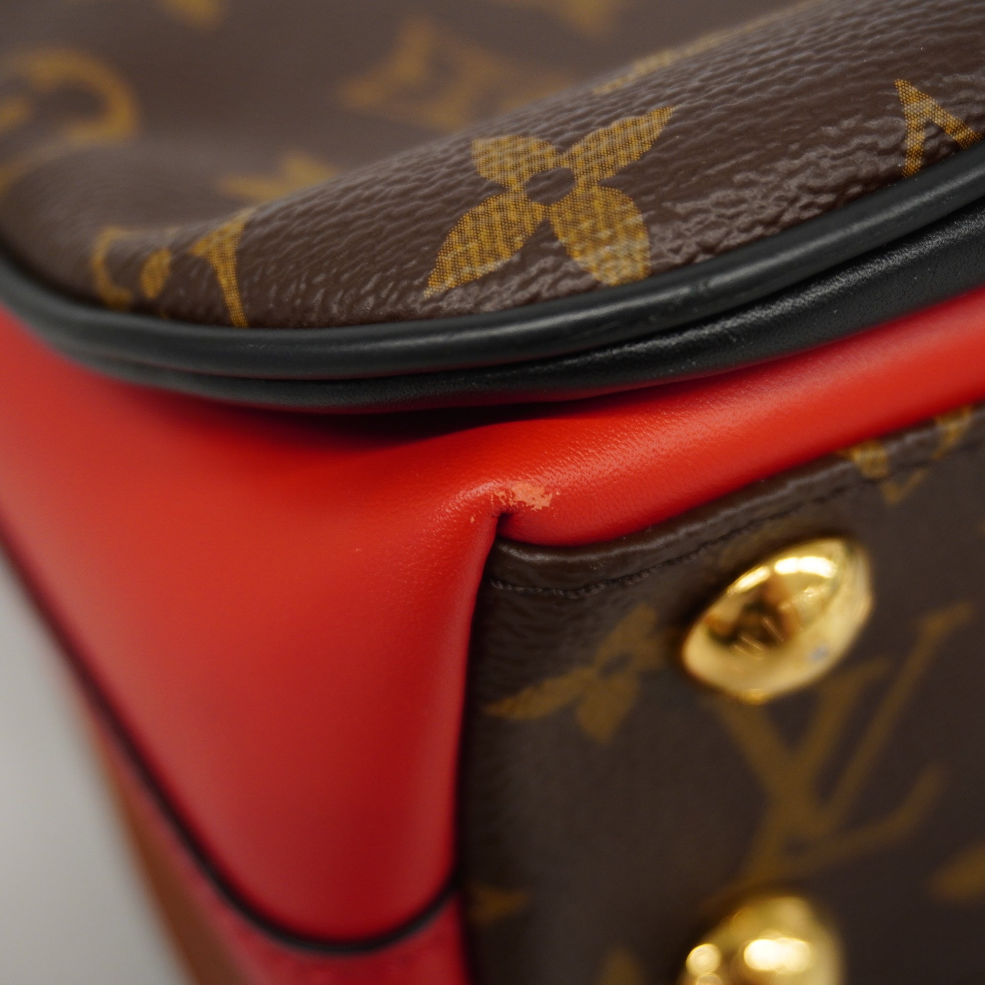 LOUIS VUITTONAuth  Monogram Mille-feuille M44254 Women's Handbag Rouge