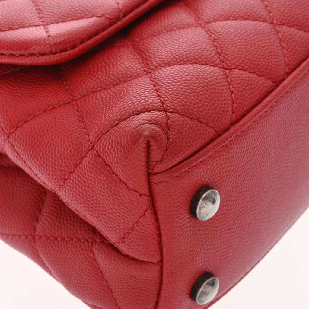CHANEL matelasse XS red tone A92990 ladies caviar skin bag