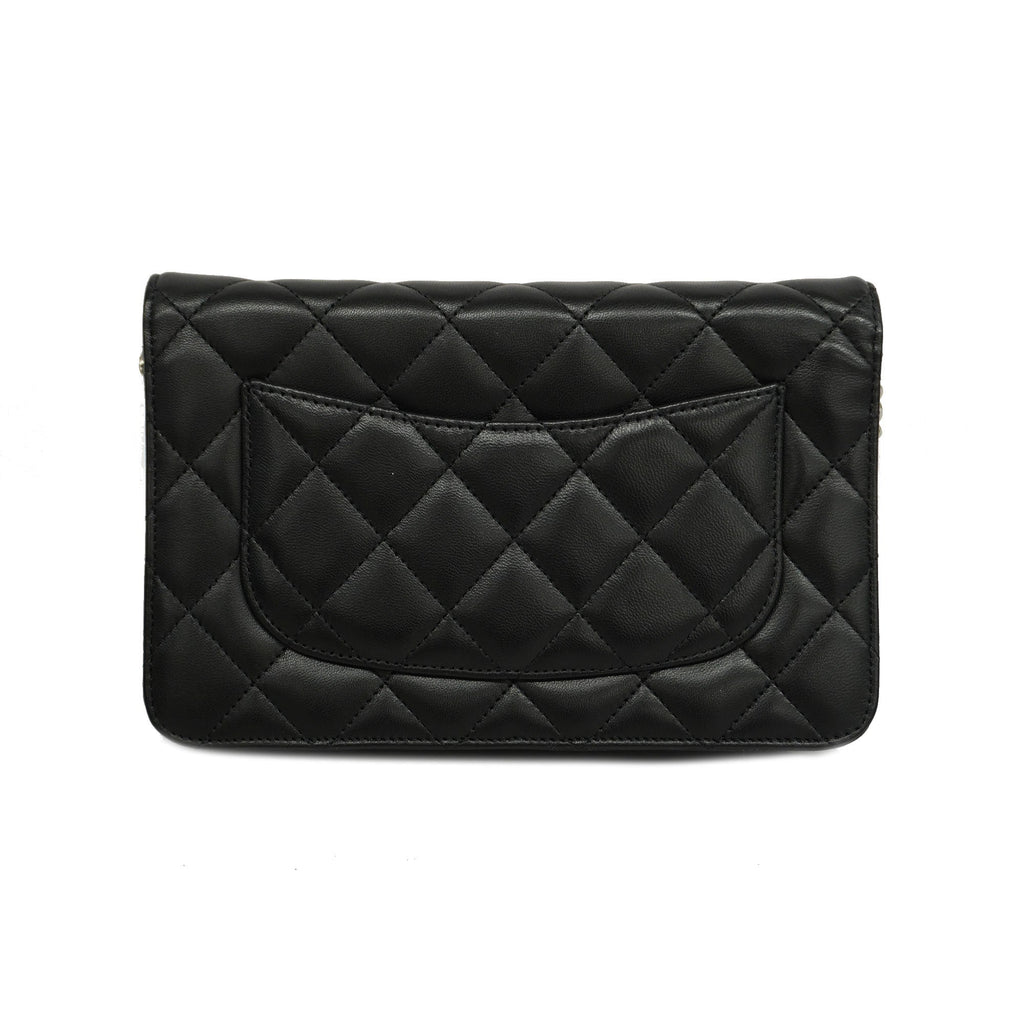 CHANELAuth  Matelasse Chain Shoulder Gold Hardware Women's Lambskin Black