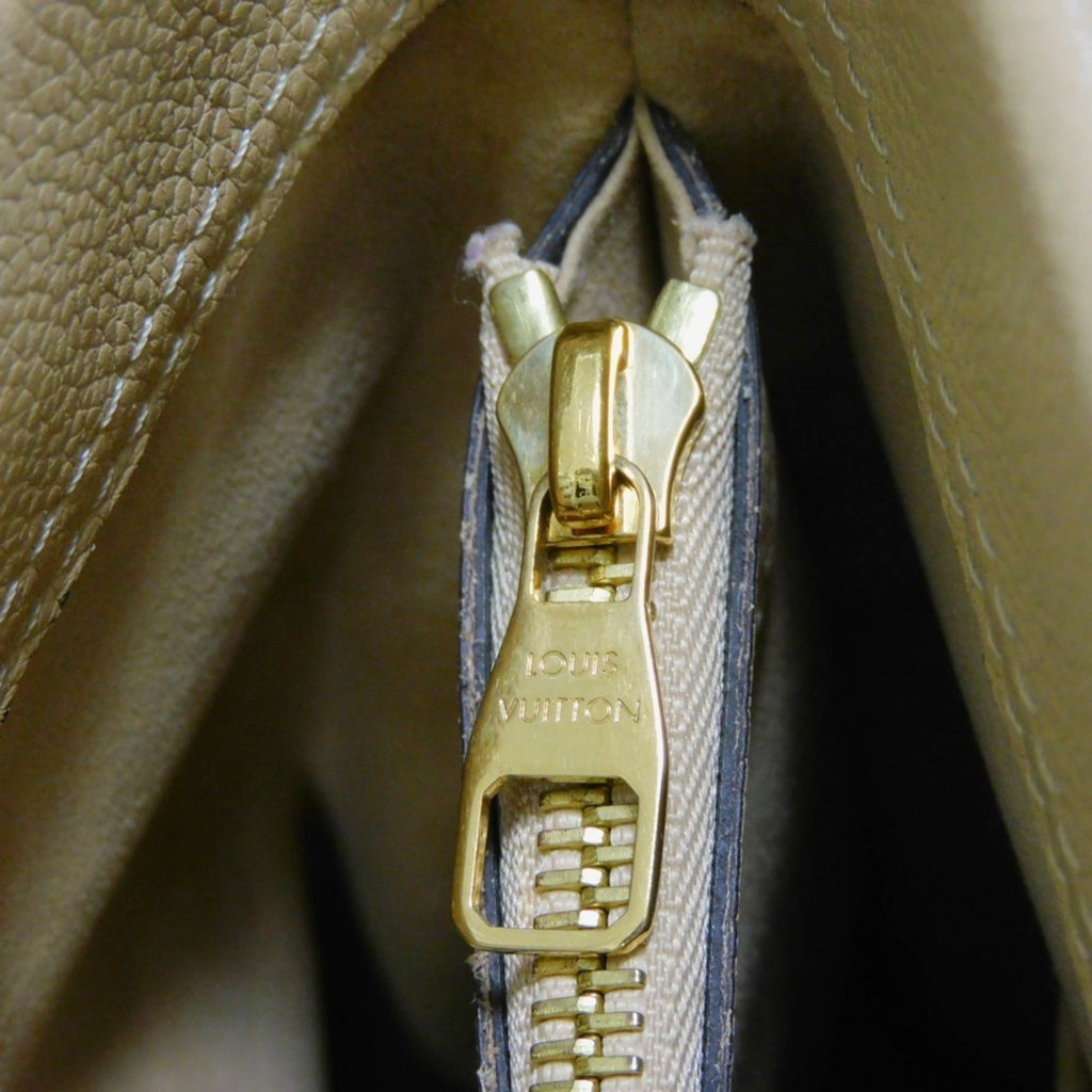 LOUIS VUITTON Shoulder Bag Pallas Shopper LV Logo Flower Beige Monogram Dune M41580 Women's