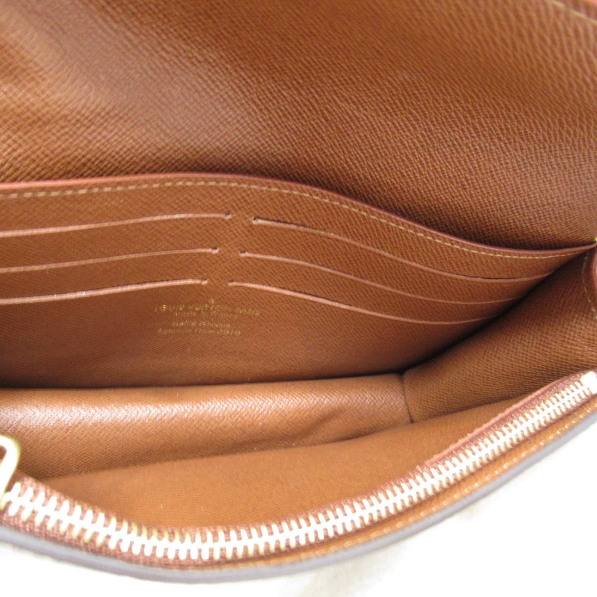 LOUIS VUITTON S lock belt pouch GM waist bag Brown Monogram PVC coated canvas M68550