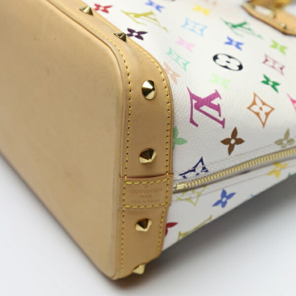 LOUIS VUITTON Alma Monogram Multicolor M92647  Bron White Handbag LV
