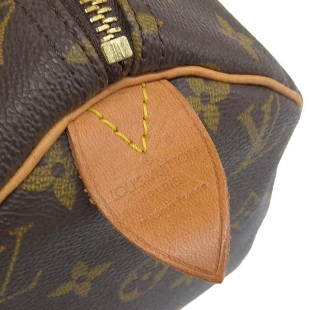 LOUIS VUITTON Monogram Speedy 30 Handbag Mini Boston Bag M41526 Brown Women's