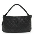 CHANEL Matelasse Coco Mark Shoulder Bag Leather Black