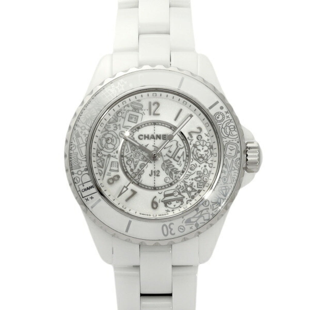 CHANEL J12 20 Limited to 2020 pieces worldwide 20th anniversary model H6477 White dial wristwatch ladies