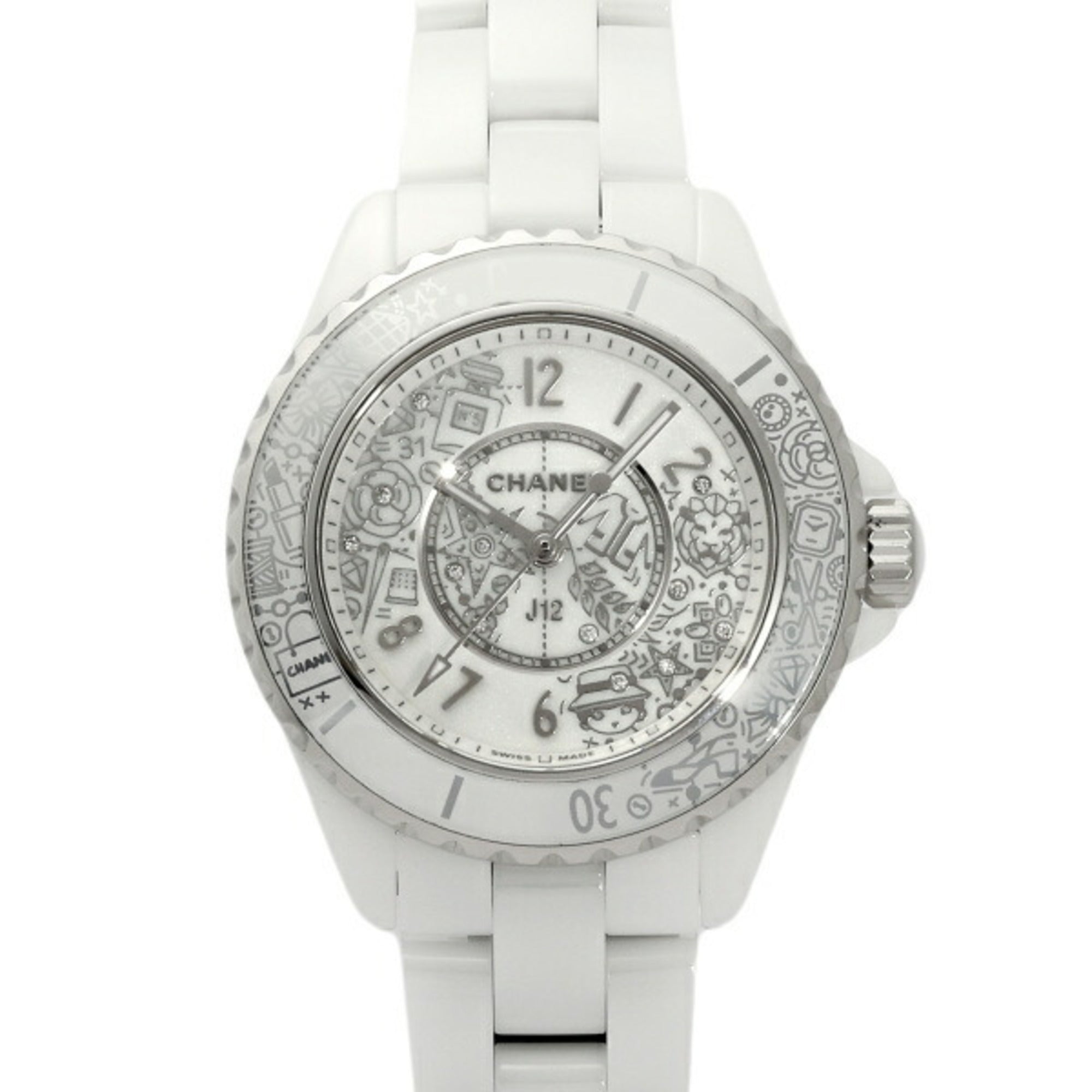 CHANEL J12 20 Limited to 2020 pieces worldwide 20th anniversary model H6477 White dial wristwatch ladies