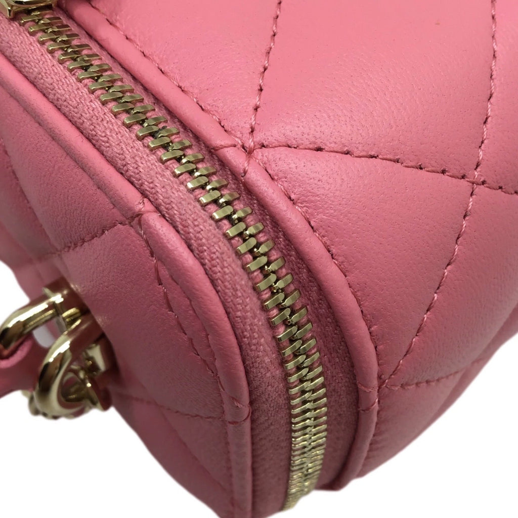 CHANEL Vanity Chain Bag AP2199 Lambskin Pink G Hardware Shoulder Women Men Unisex