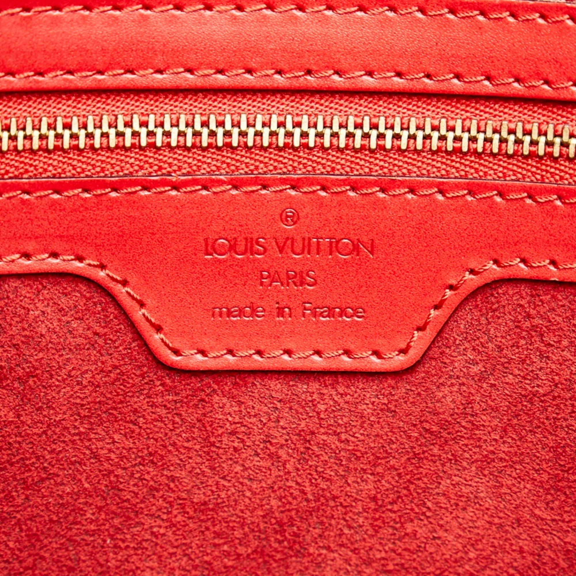 Louis Vuitton Epi Lussac Tote Bag Shoulder M52287 Castilian Red Leather Women's LOUIS VUITTON