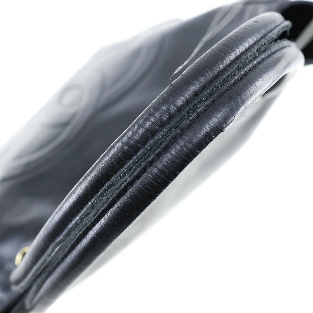 CHANEL COCO Mark Tote Bag Calf Black Shoulder A4 Magnetic Type Ladies