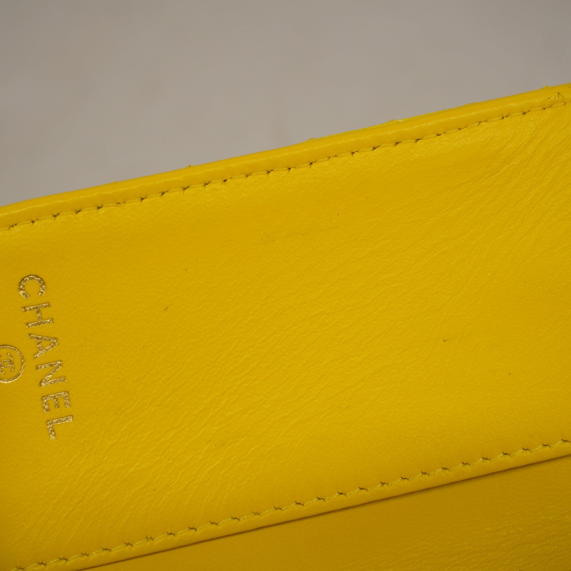 CHANEL  Boy  Tri-fold Wallet Boy  V Stitch Gold Hardware Women's