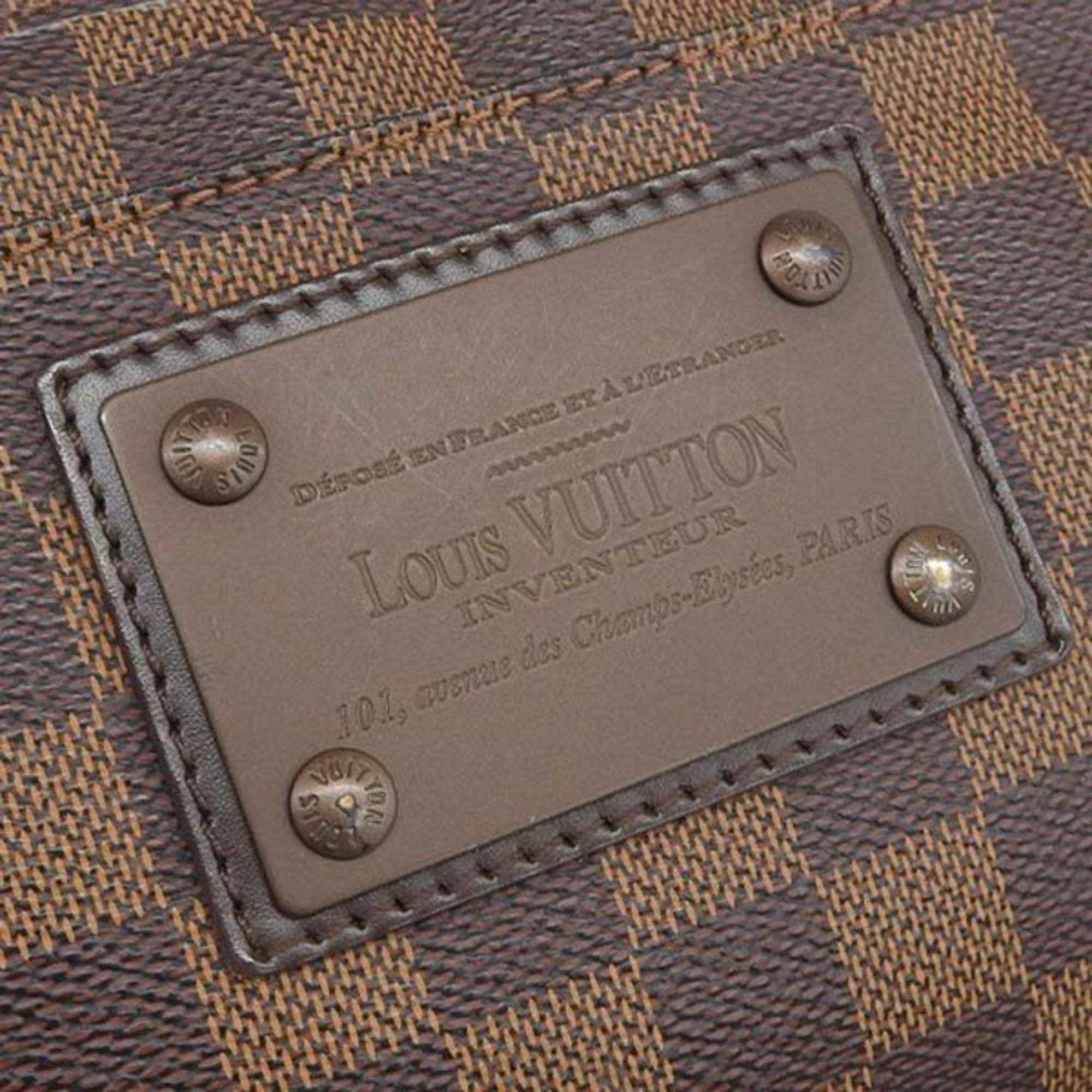 LOUIS VUITTON Damier Bum Bag Brooklyn Waist Body N41101 Brown Women's
