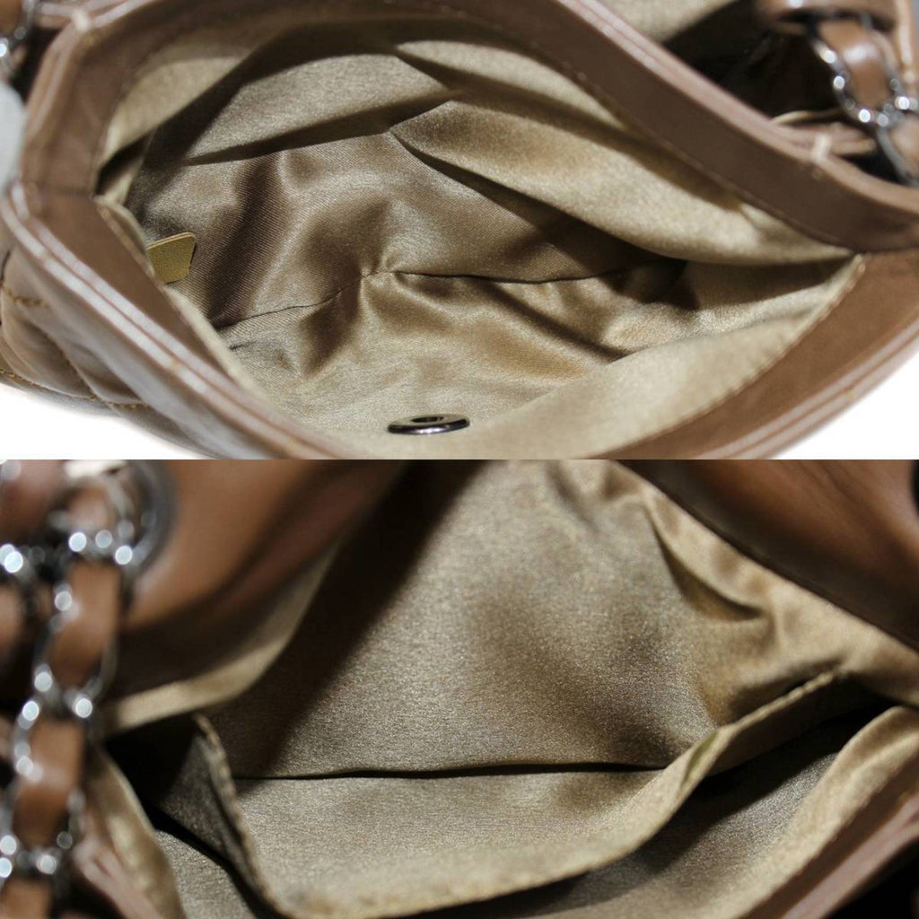 CHANEL chain shoulder bag matelasse dark brown 15357745