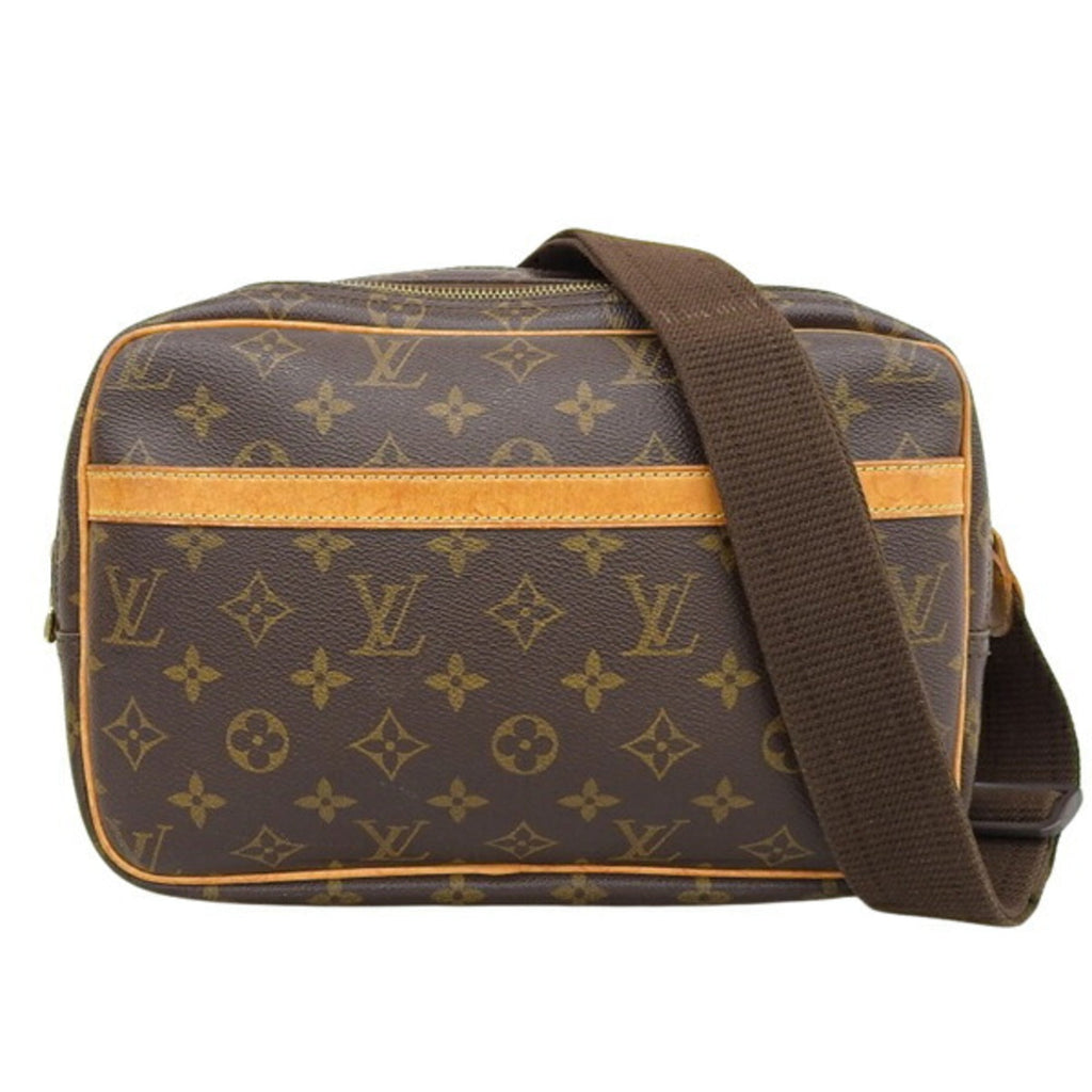 LOUIS VUITTON Monogram Reporter PM Shoulder Bag M45254 Brown Women's