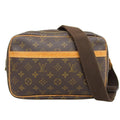 LOUIS VUITTON Monogram Reporter PM Shoulder Bag M45254 Brown Women's