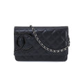 CHANEL cambon line chain wallet folio long leather enamel black A46646 Cambon Line Chain Wallet