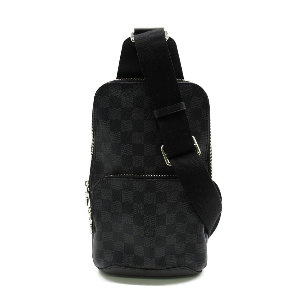 LOUIS VUITTON Avenue Sling Bag Gray Damier graphite PVC coated canvas N41719