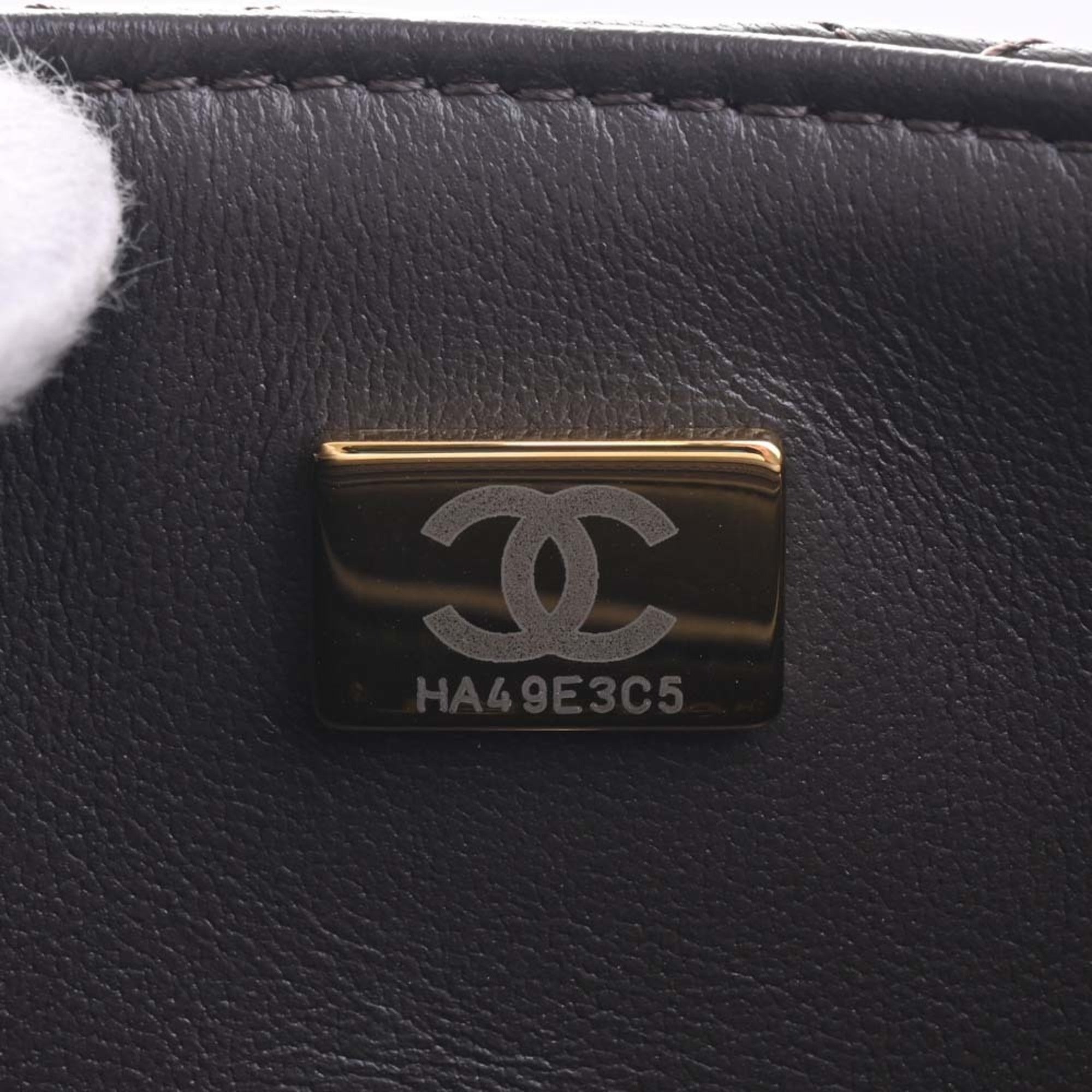 CHANEL Lambskin Matelasse Coco Mark Chain Shoulder Bag Brown Women's
