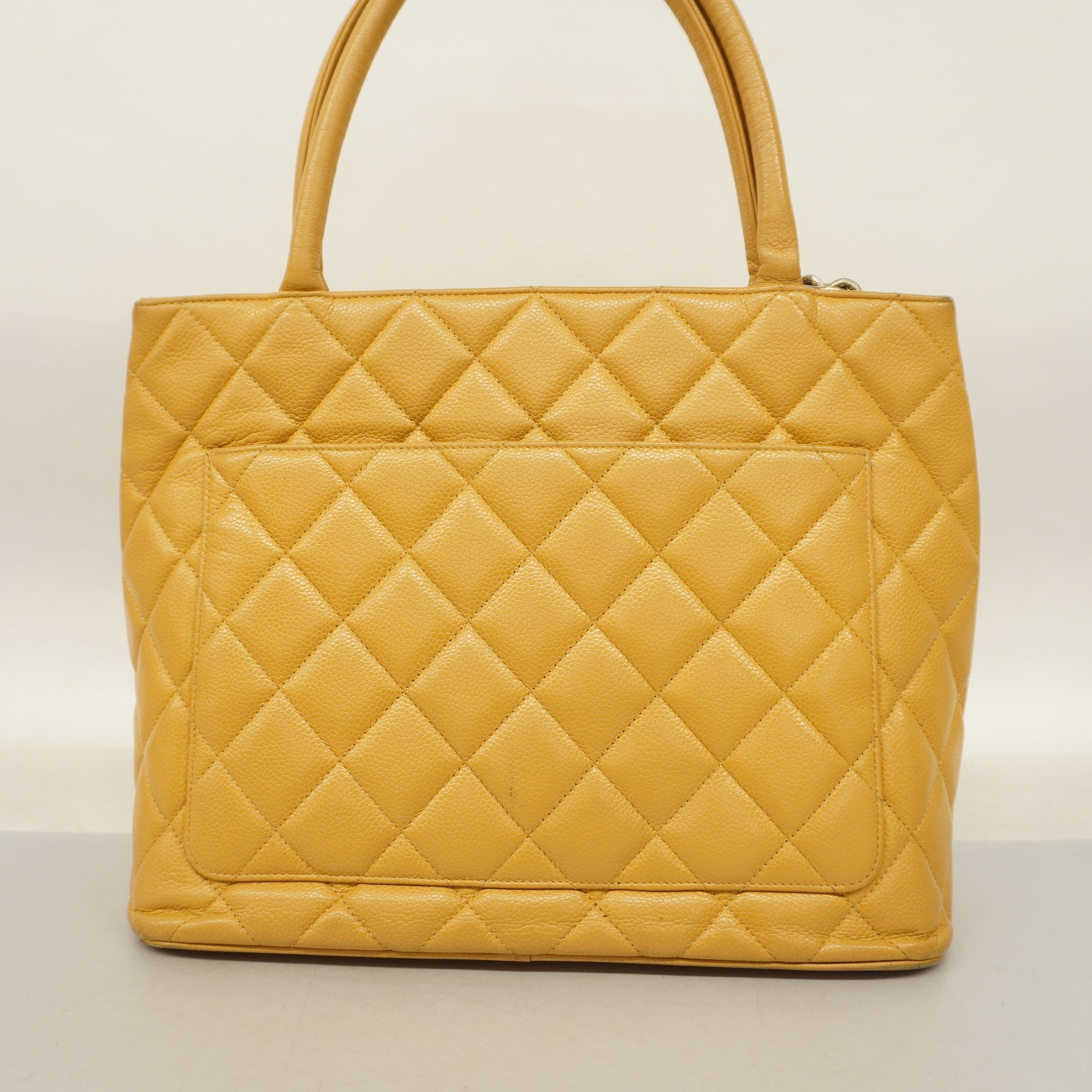 CHANELAuth  Reprint Tote Women's Caviar Leather Tote Bag Beige