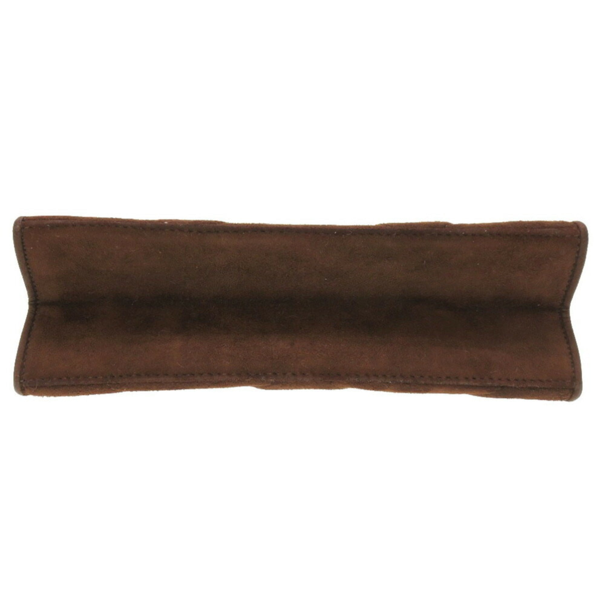 CHANEL Matelasse Coco Mark Suede Brown Shoulder Bag