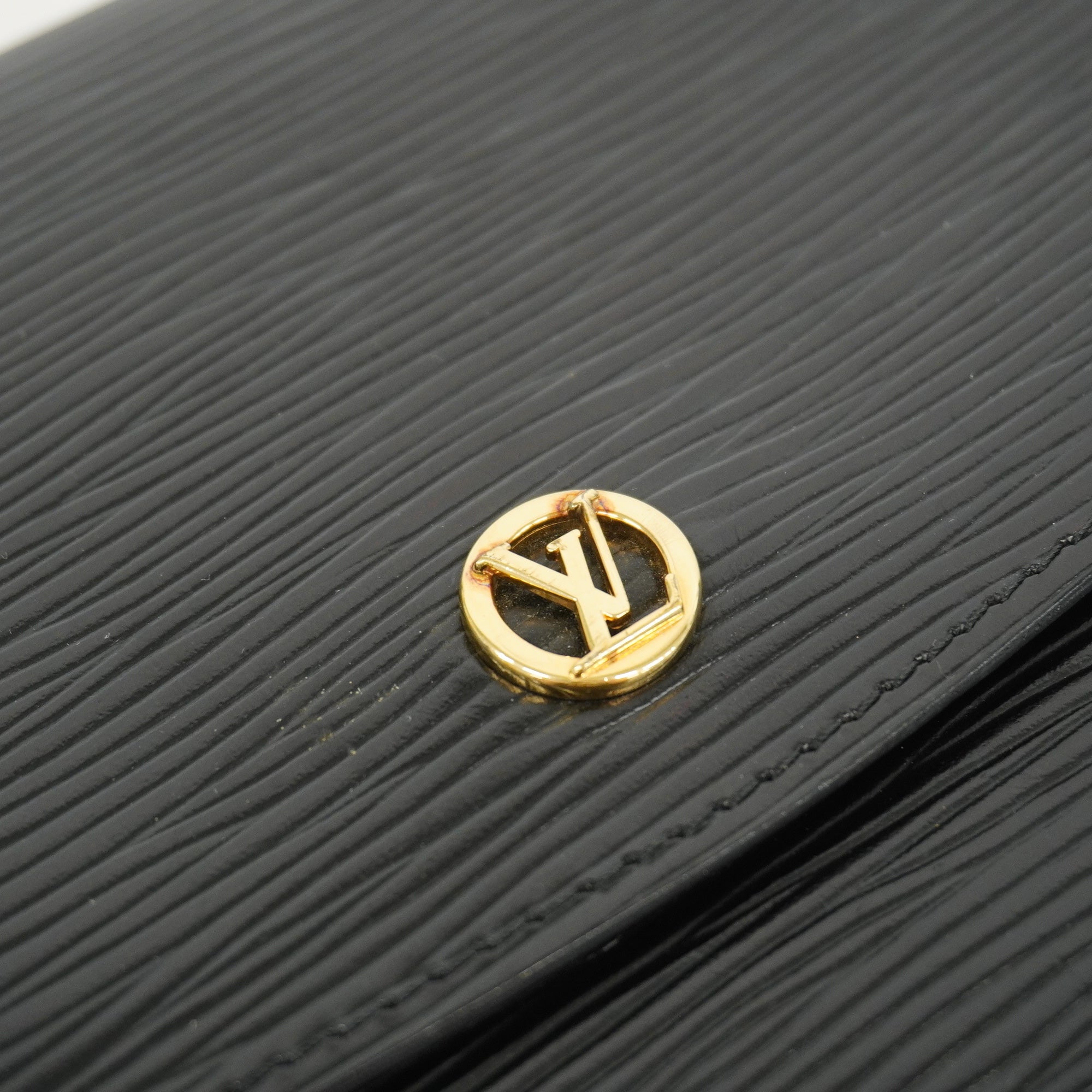 LOUIS VUITTONAuth  Epi Montaigne M52652 Women's Clutch Bag Noir