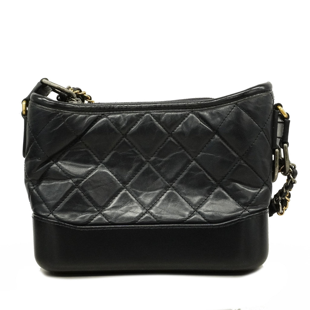 Chanel Gabriel Gabriel De Women's Leather Shoulder Bag Black