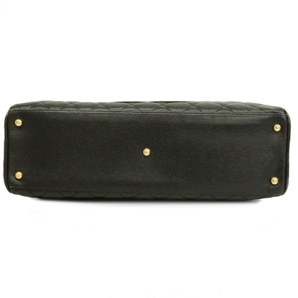 CHANELAuth  Matelasse Handbag Women's Caviar Leather Black