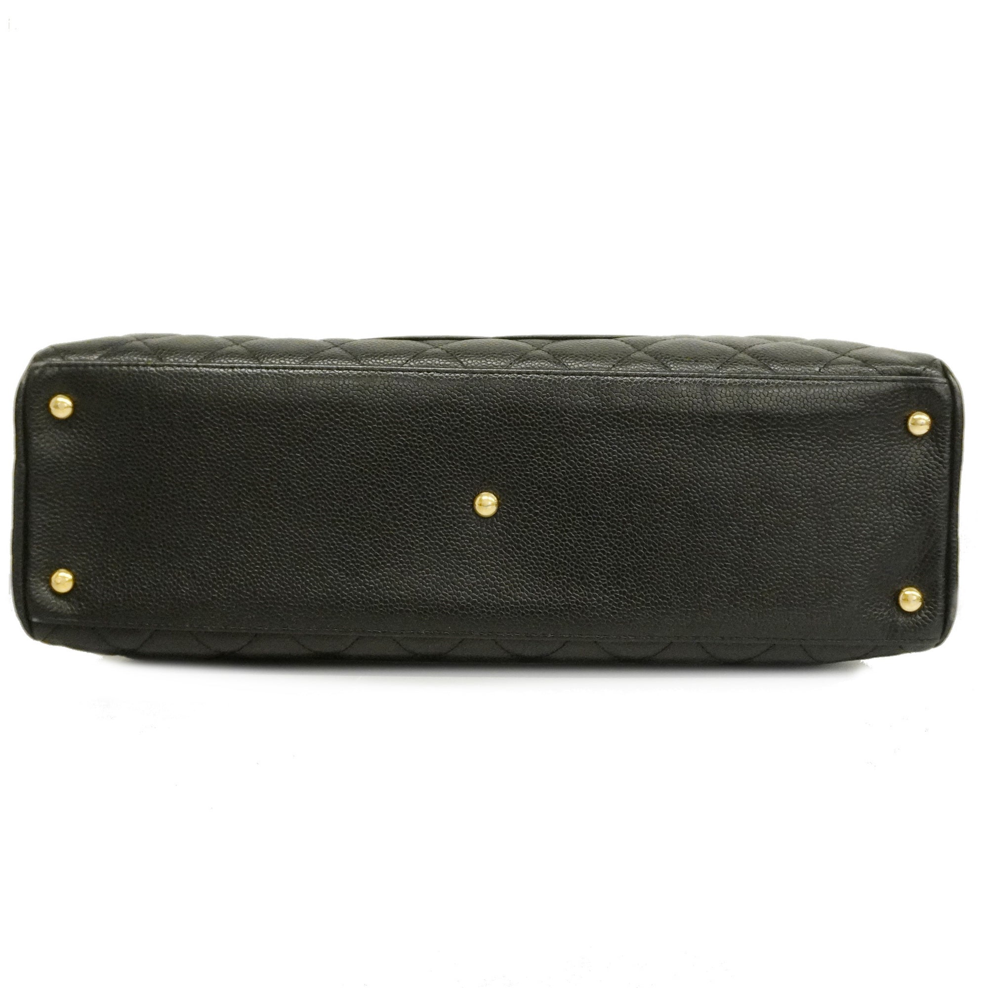 CHANELAuth  Matelasse Handbag Women's Caviar Leather Black